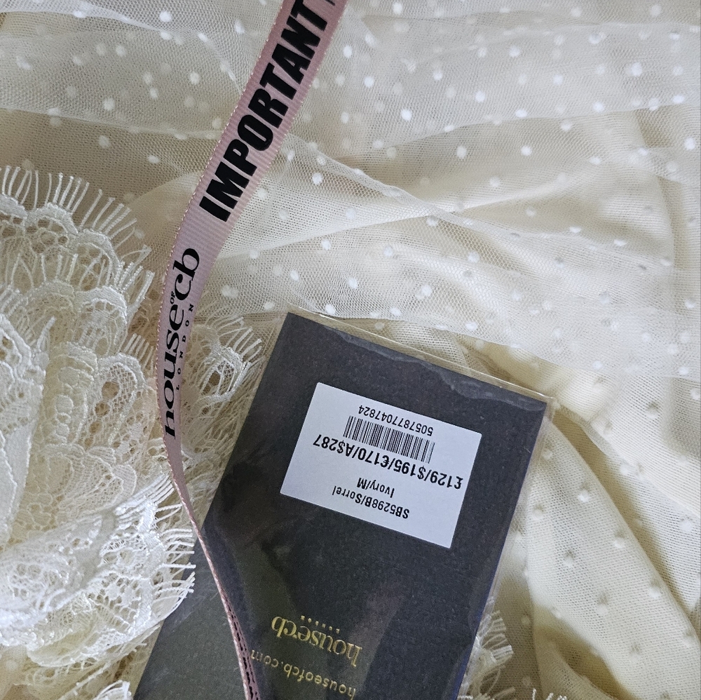 House Of CB-Sorrel -Ivory Lace Frill Mini Dress - Picture 8 of 12